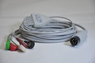 China One piece 5-lead ECG cable with snap,3.50m supplier